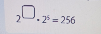 2^(□)· 2^5=256