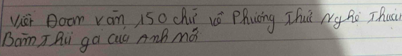 vièi Boom vom 150 chi vǒ Phicing Thut Ny Ro Thac 
Bam I Au ga cua AmB mǒ
