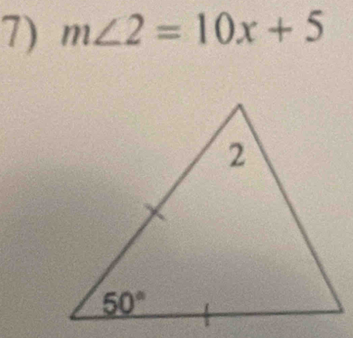 m∠ 2=10x+5