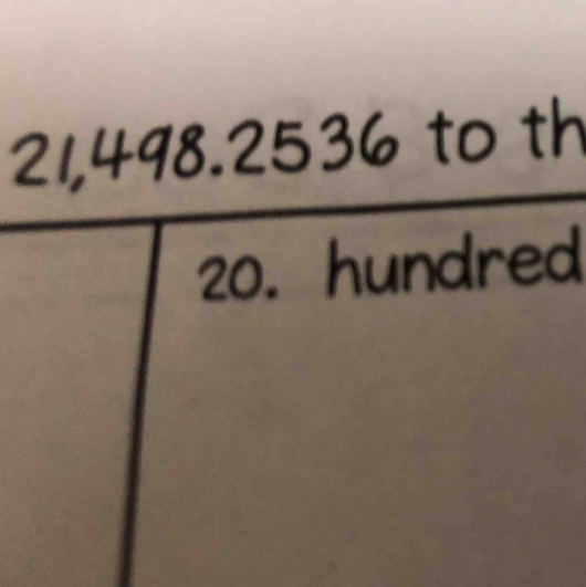 21,498.2536 to th 
20. hundred