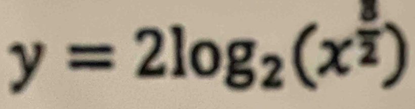 y=2log _2(x^(frac 5)2)