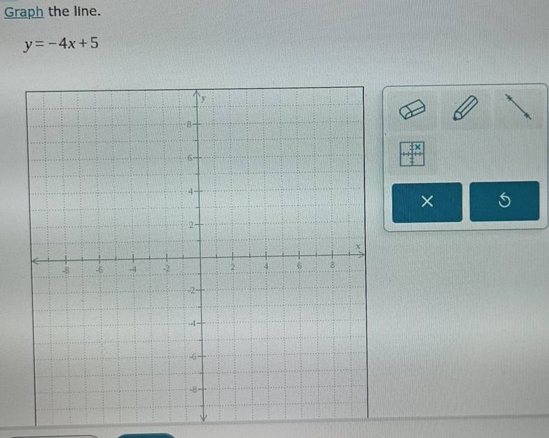 Graph the line.
y=-4x+5
×