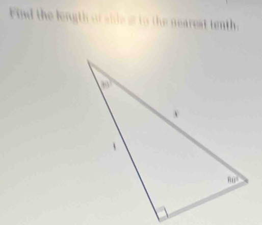 Find the length of shie as to the nearest tenth.