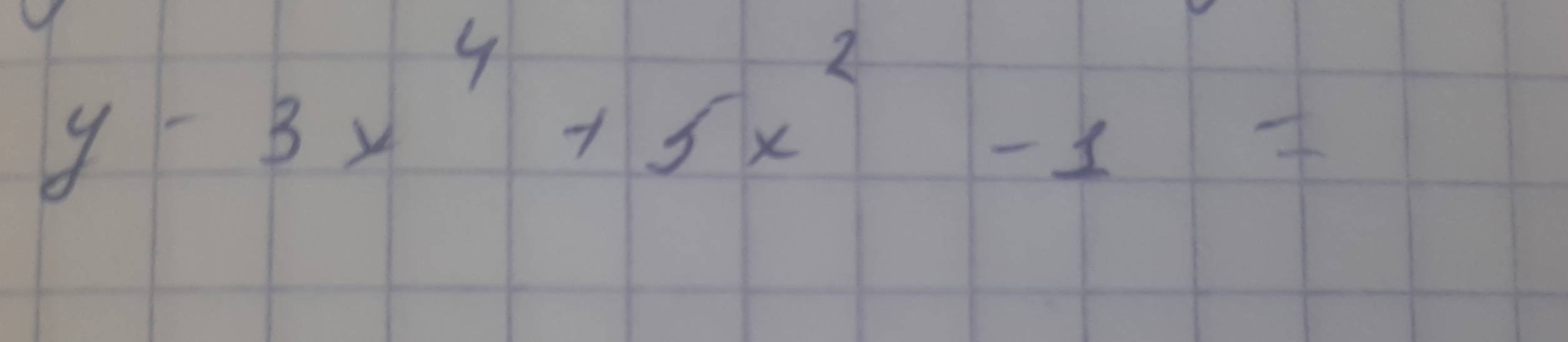 y-3x^4+5x^2-1=