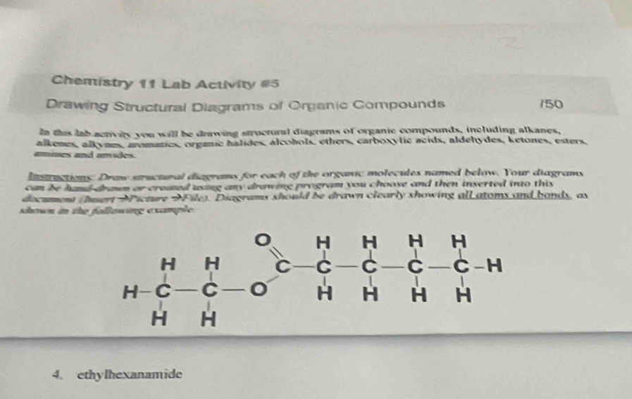 Solved: Chemistry 11 Lab Activity #5 Drawing Structural Diagrams of ...