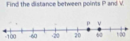 Find the distance between points P and V.