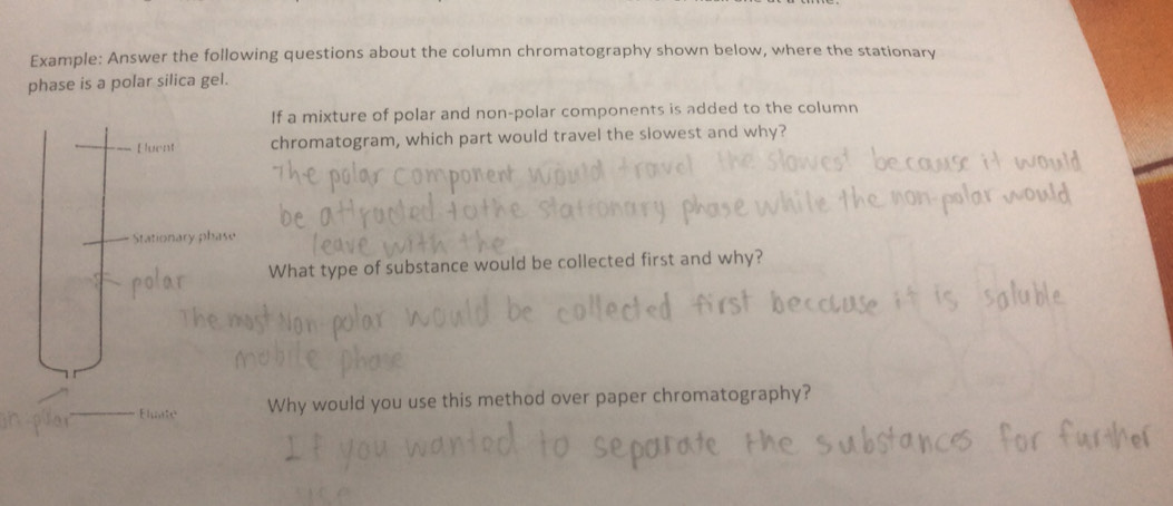 Solved: Example: Answer the following questions about the column ...