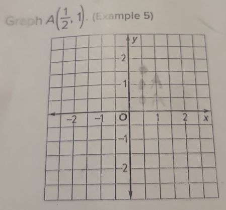 Graph A( 1/2 ,1). (Example 5)