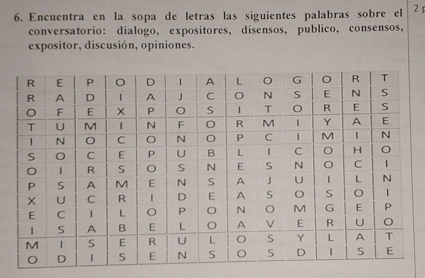 Resuelto:Encuentra en la sopa de letras las siguientes palabras sobre ...
