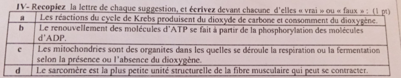 IV- Recopiez la lettre de chaque suggest