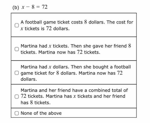 x-8=72