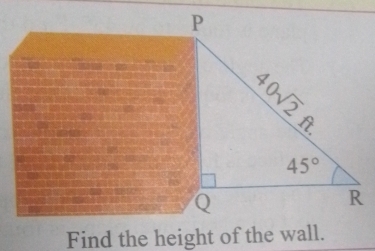 Find the height of the wall.