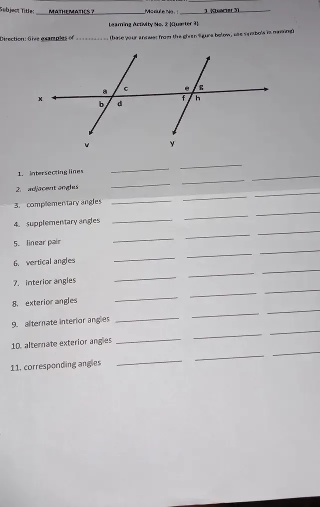 Solved: Subject Title: _MATHEMATICS 7_ Module No. : _3 (Quarter 3 ...