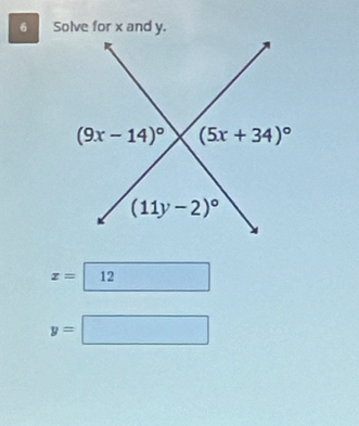 x= 12
y=□