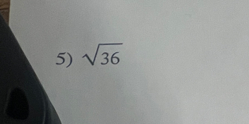 sqrt(36)