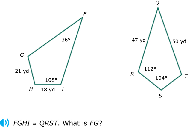 FGHI≌ QRST. What is FG?