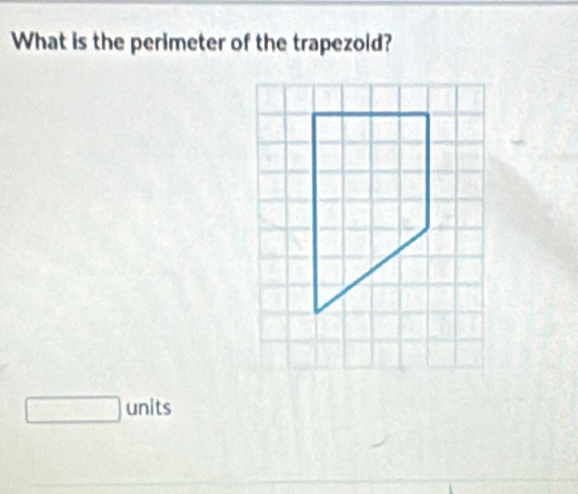 What is the perimeter of the trapezold? 
units