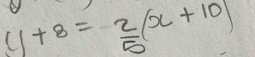 y+8= 2/5 (x+10)