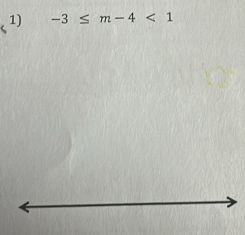 -3≤ m-4<1</tex>