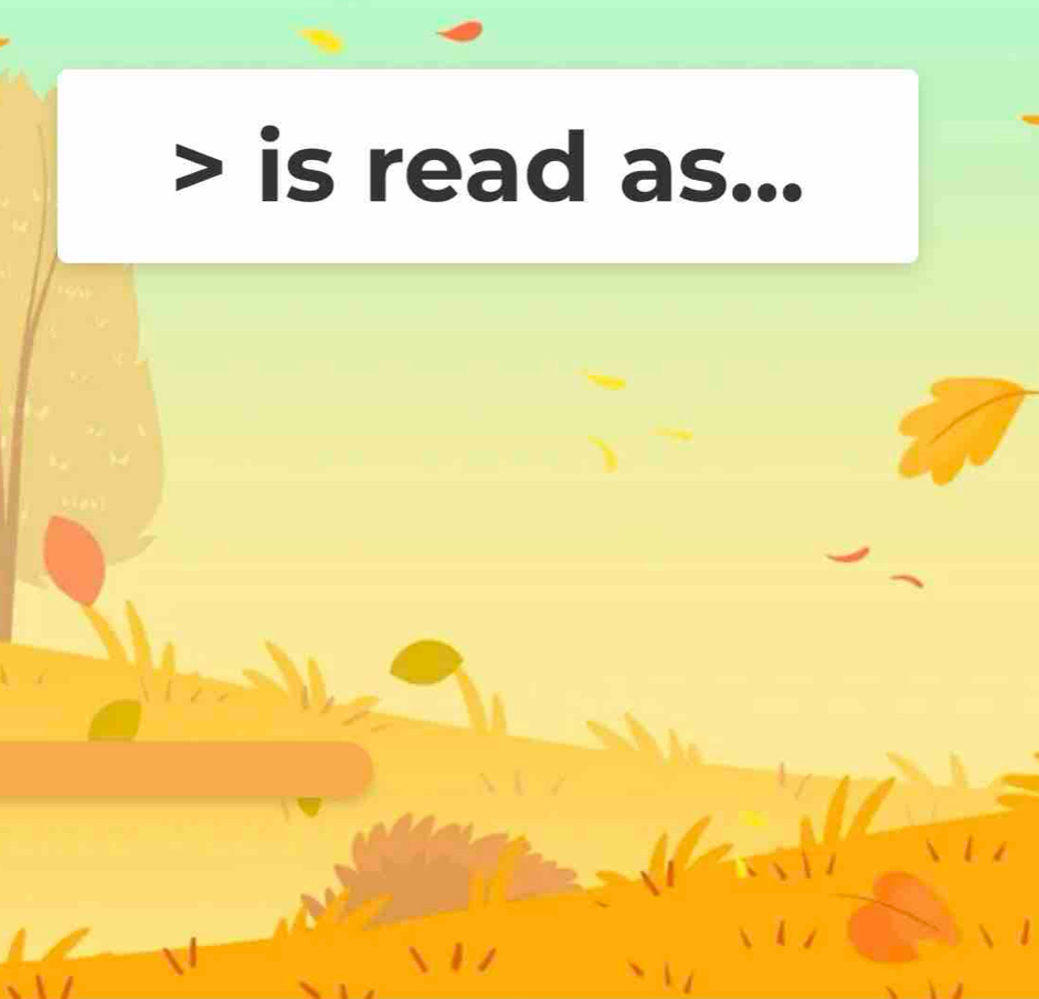 is read as...