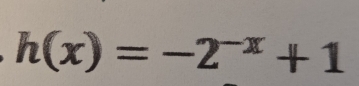 h(x)=-2^(-x)+1