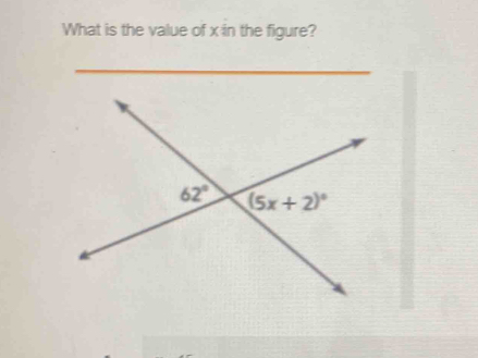 What is the value of x in the figure?