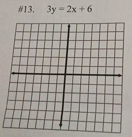 #13. 3y=2x+6