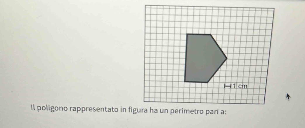 Il poligono rappresentato in figura ha un perimetro pari a: