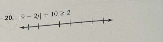 20 |9-2j|+10≥ 2