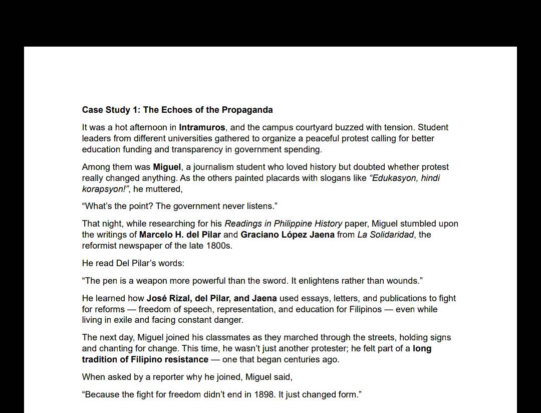 Solved: Case Study 1: The Echoes of the Propaganda It was a hot ...