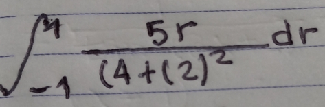 ∈t _(-1)^4frac 5r(4+(2)^2dr