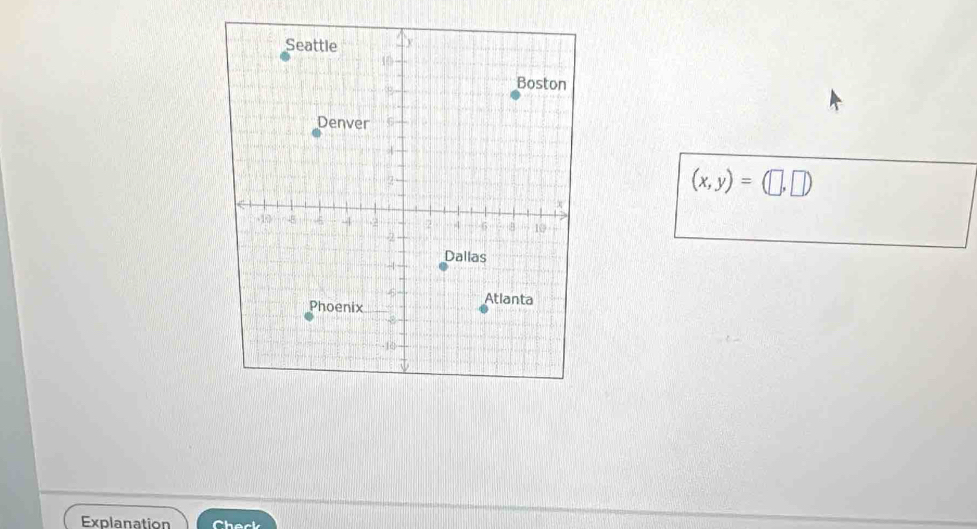 (x,y)=(□ ,□ )
Explanation Check