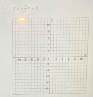 y≥ - 5/4 x-9