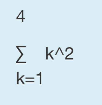 4
sumlimits _k=1k^(wedge)2