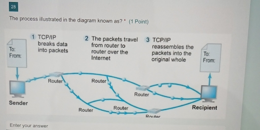 The process illustrated in the diagram known as? * (1 Point) 
Enter your answer