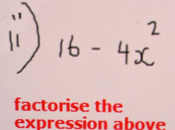 factorise the 
expression above