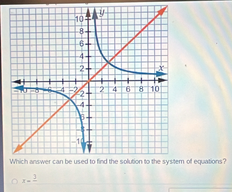 of equations?
x=frac 3