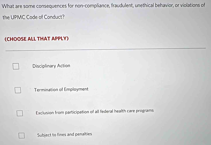 Solved: What are some consequences for non-compliance, fraudulent ...