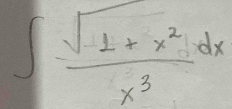 ∈t  (sqrt(1+x^2))/x^3 dx