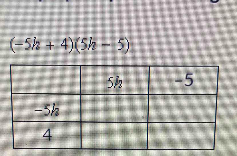 (-5h+4)(5h-5)