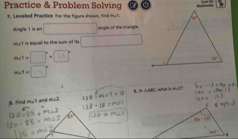تم الحل:Practice & Problem Solving Scan for Multimedia 7. Leveled ...