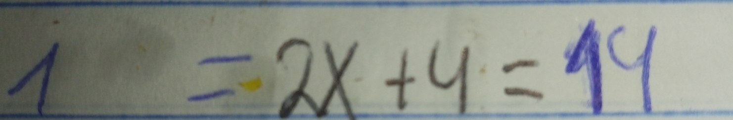 1=2x+4=19