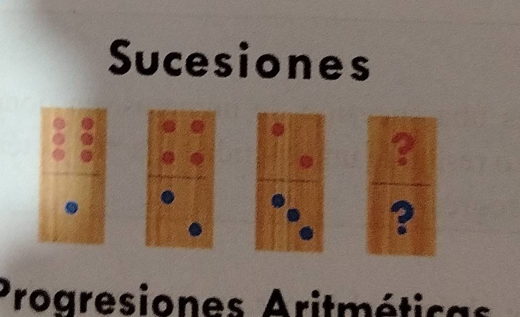 Sucesiones 
? 
? 
Progresiones Aritméticas