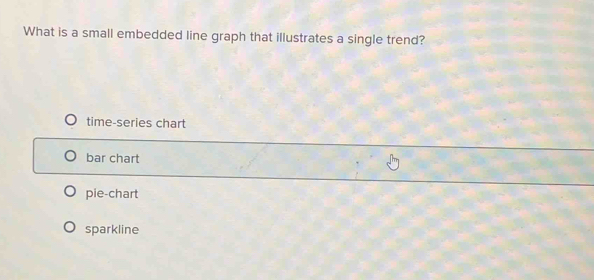 Solved: What is a small embedded line graph that illustrates a single ...