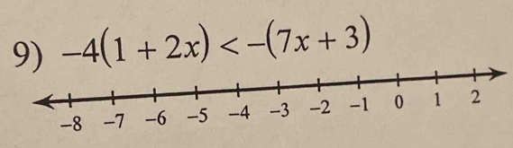 -4(1+2x)<-(7x+3)