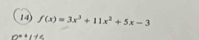 f(x)=3x^3+11x^2+5x-3