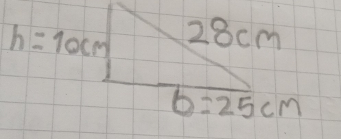 h=10cm
28cm
b=25cm