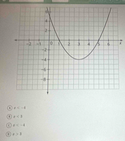 ×
a x
o x<3</tex>
x
D x>3