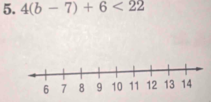 4(b-7)+6<22</tex>
