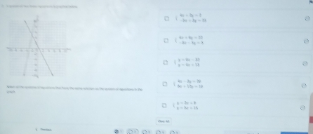 beginarrayl 4a+3b-2 -3a+by+2bendarray.
beginarrayl 4x+8y=52 -3x-9x=3endarray.
beginarrayr 3-8a-32 +y-6x+18endarray
Sa a te c a a g h toa he are se a the wa o ta beginarrayl 4a-3b=30 8a+15b=14endarray.
beginarrayl y=2x-9 y=3x+13endarray.